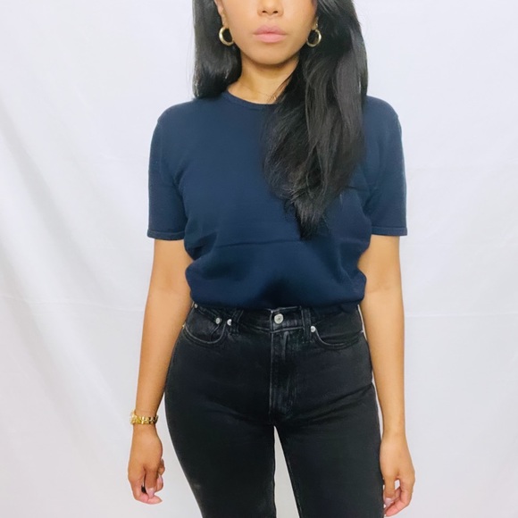 Port International | Vintage 100% Cotton Short Sleeve Knit Sweater top - Picture 6 of 8